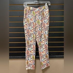 Boho Paisley Pull-On Pants w Pockets Made in California Size S